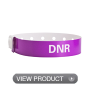 Regular Tyvek Dnr Wristbands Identiplus Poly Narrow Dnr Wristbands