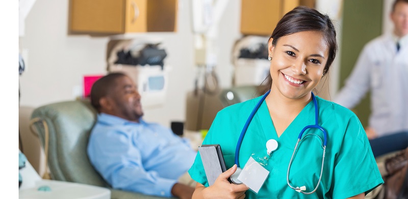 Nurse helping a patient 